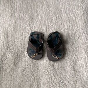 Carter's Gray Flip-Flop Sandals with Teal and Orange Accents